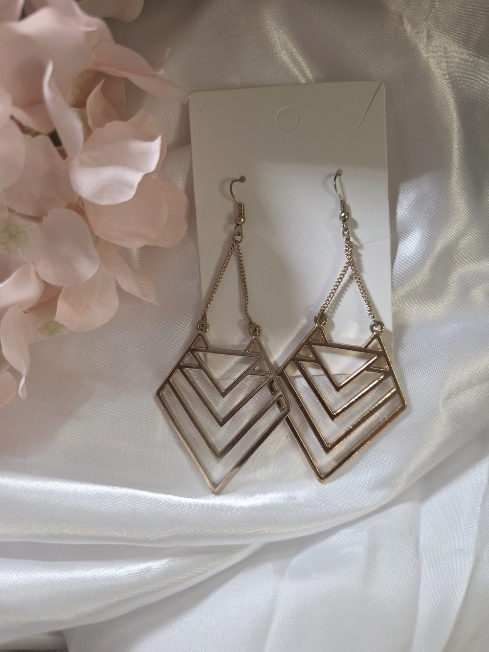 Geometric Drop Earrings in  Gold - Women Jewelry